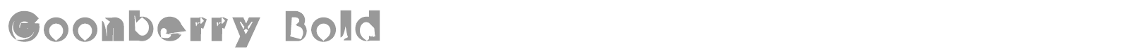 Goonberry Bold font preview
